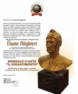 Premio Dante Alighieri a Riccardo Guglielmi